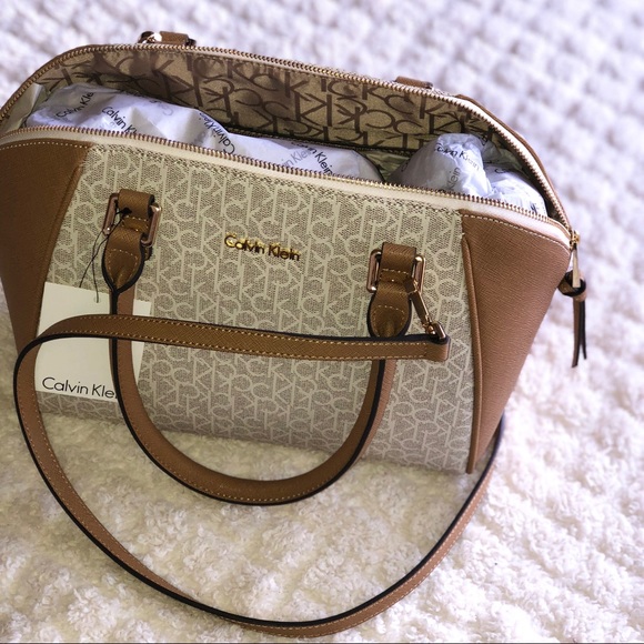 CALVIN KLEIN MONOGRAM SATCHEL - Picture 2 of 8